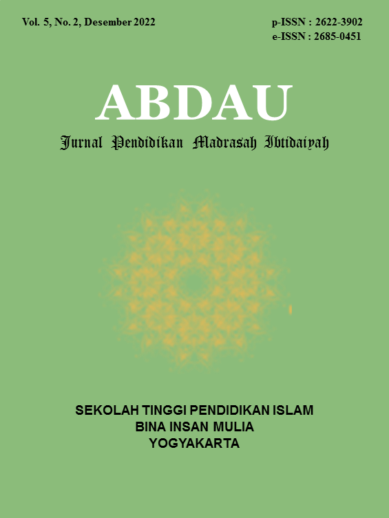 					View Vol. 5 No. 2 (2022): DESEMBER, ABDAU: Jurnal Pendidikan Madrasah Ibtidaiyah
				